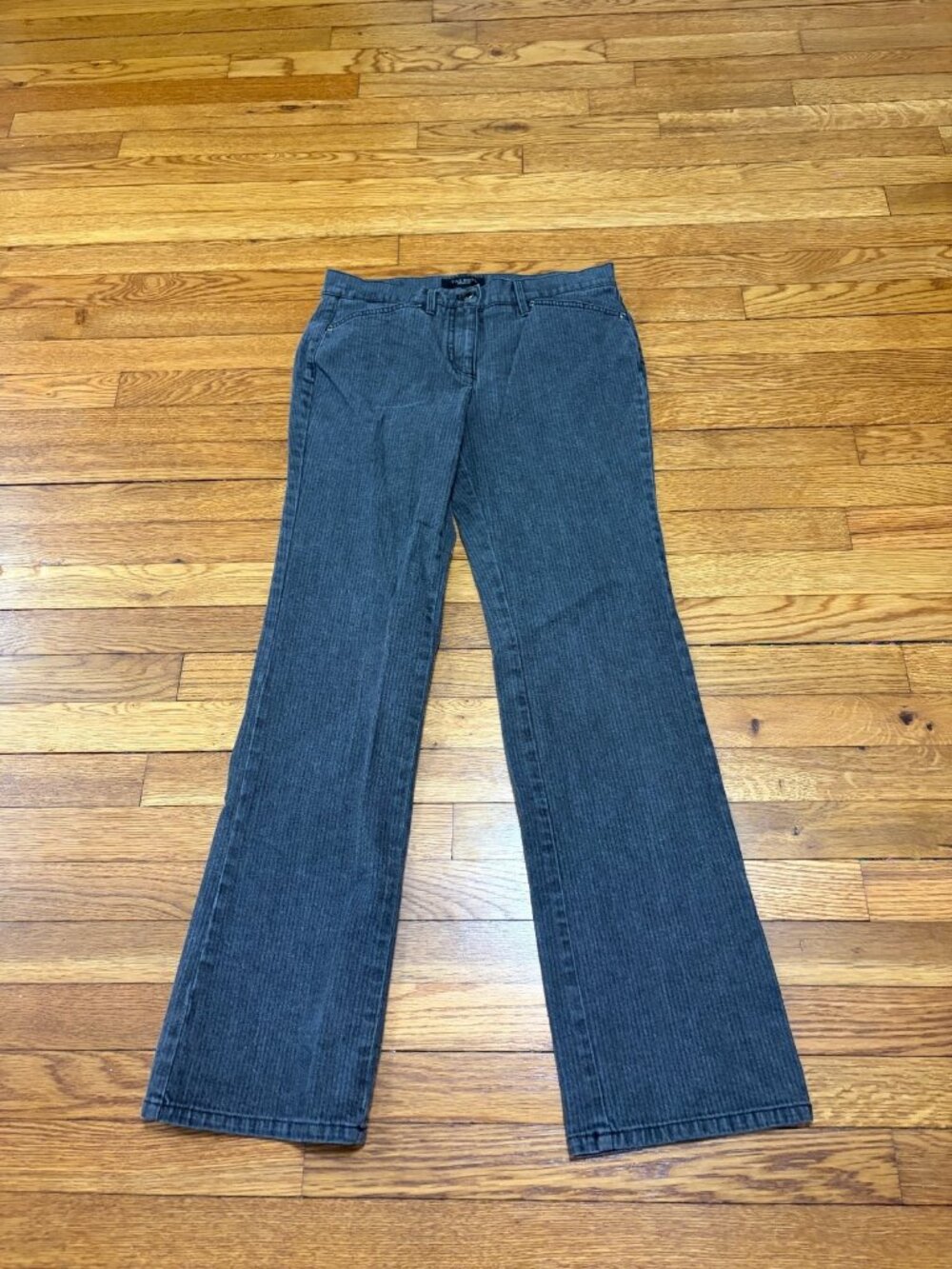 Talbots Womens Bootcut Jeans Size 4 Gray Dark Wash Stretch Denim Pants 30x32